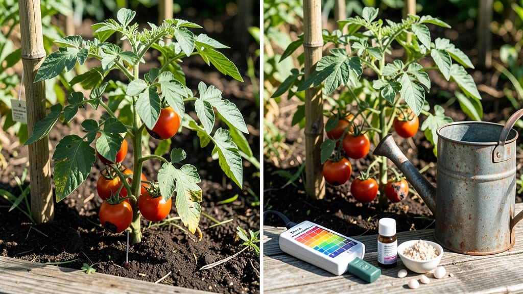 Tomato Plant Blossom End Rot Fix: Calcium Rescue for Crispy Leaves